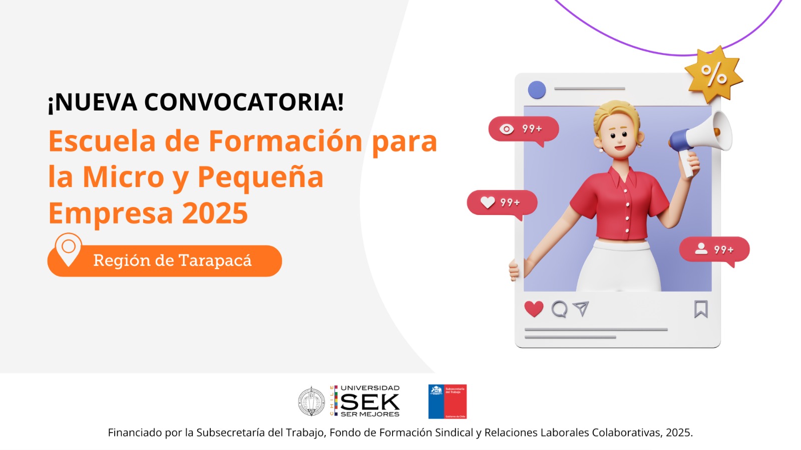 Universidad SEK abre convocatoria para Escuela de Formación para Micro y Pequeña Empresa en Tarapacá