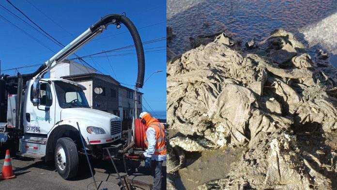 Más de 30 toneladas de basura se extraen cada mes del alcantarillado en Iquique