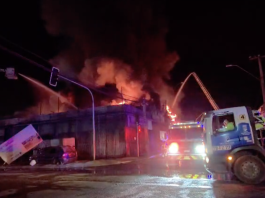 Incendio afecta al menos cinco galpones en la Zona Franca de Iquique
