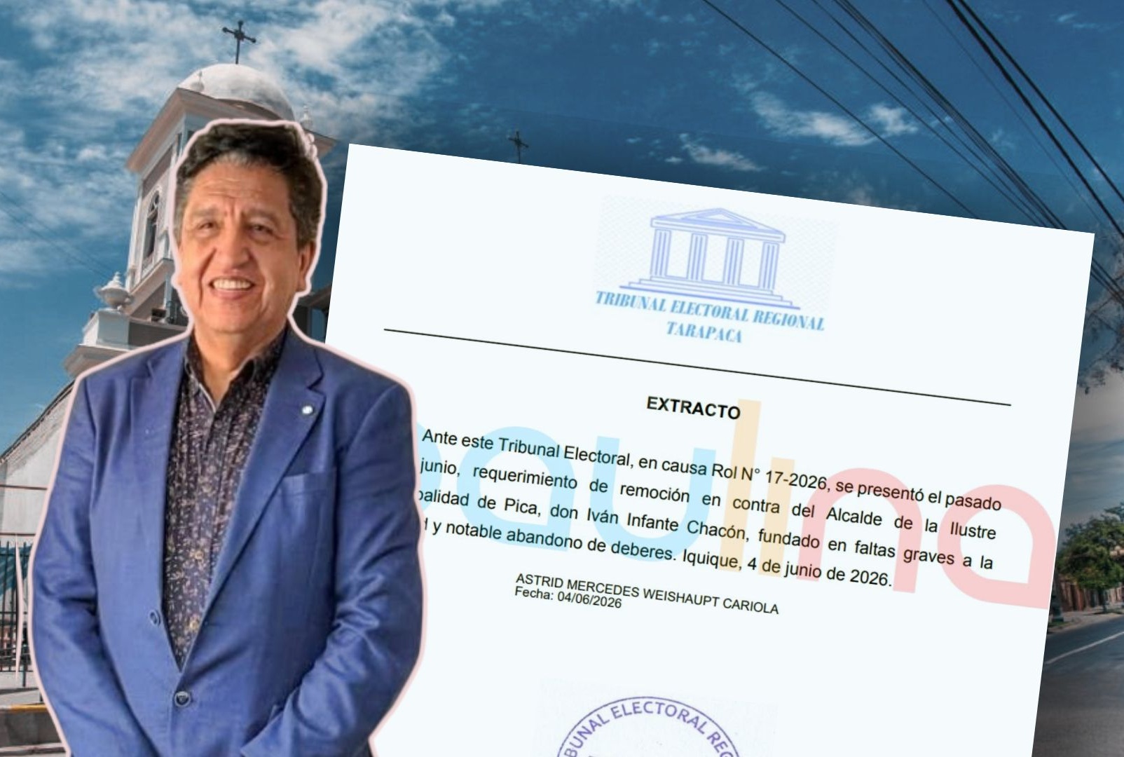 TER de Tarapacá acoge a trámite solicitud para destituir a alcalde de Pica por “abandono de deberes” y “faltas graves a la probidad”
