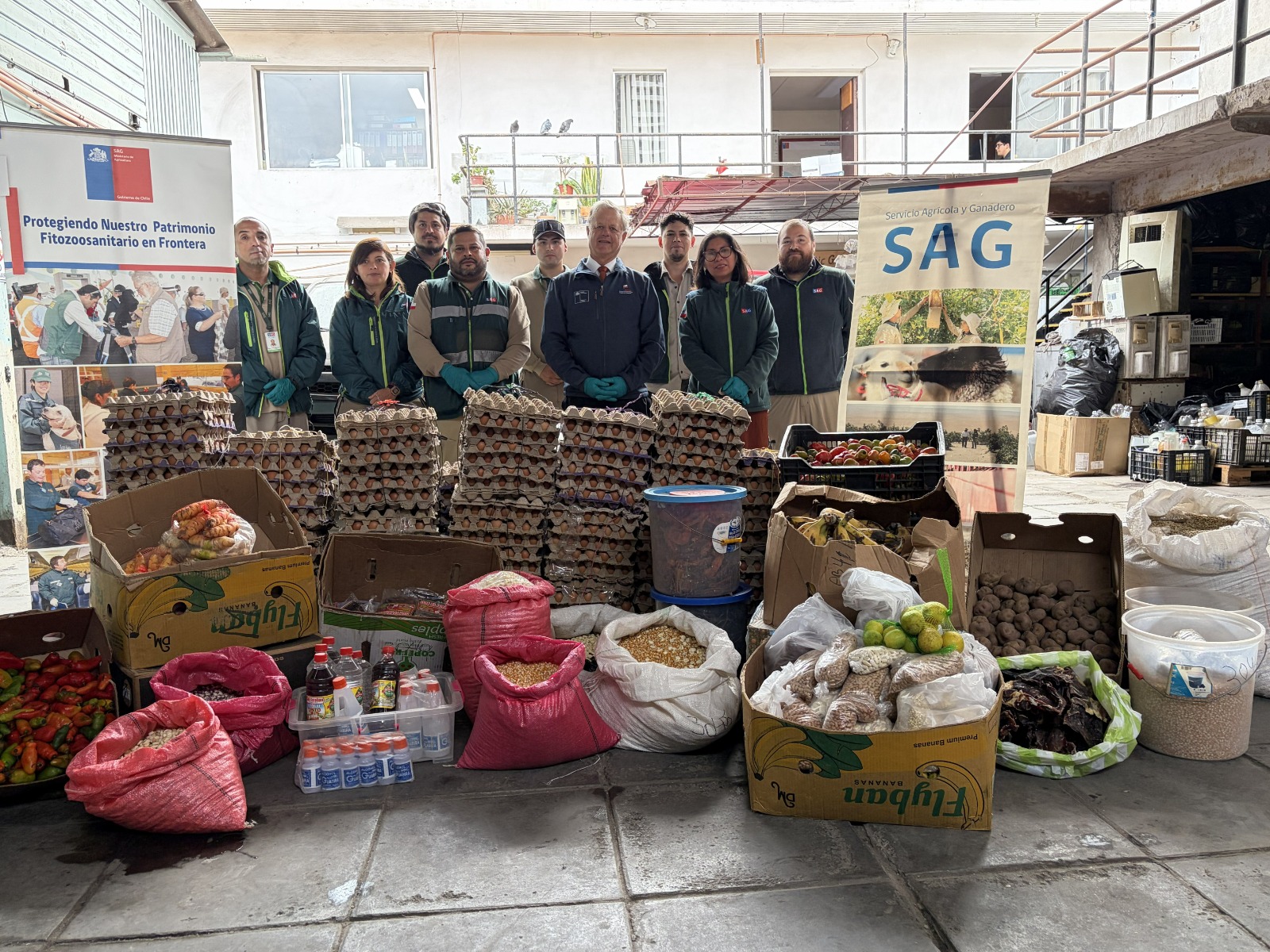 SAG decomisa más de 3 toneladas de productos de contrabando y 15 mil huevos en Tarapacá