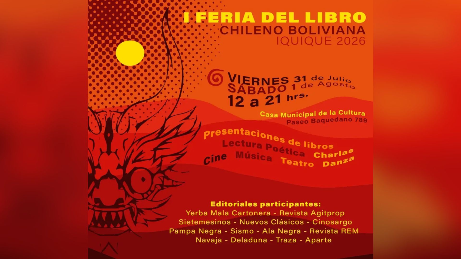Realizarán la primera edición de la Feria del Libro Chileno Boliviana Iquique 2026 este fin de semana