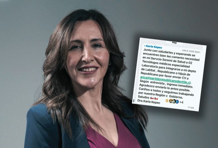 Minsal pide la renuncia de seremi de Salud de Arica tras polémicos mensajes para reclutar a personal con militancia en el Partido Republicano