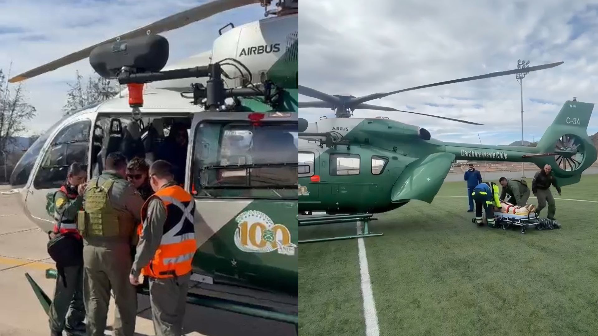 Carabineros de la Sección Aérea Iquique concretan rescates aeromédicos en la provincia de Huasco