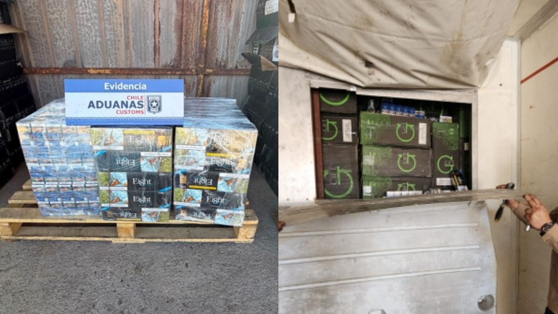 Detienen a conductor por contrabando de 27 mil cajetillas de cigarrillos en Quillagua
