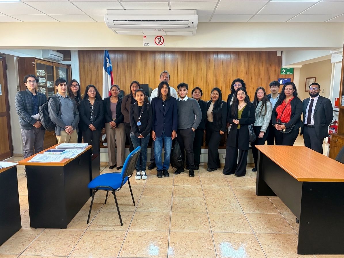 Alumnos de la Universidad de Tarapacá visitaron el Tercer Juzgado de Letras de Arica