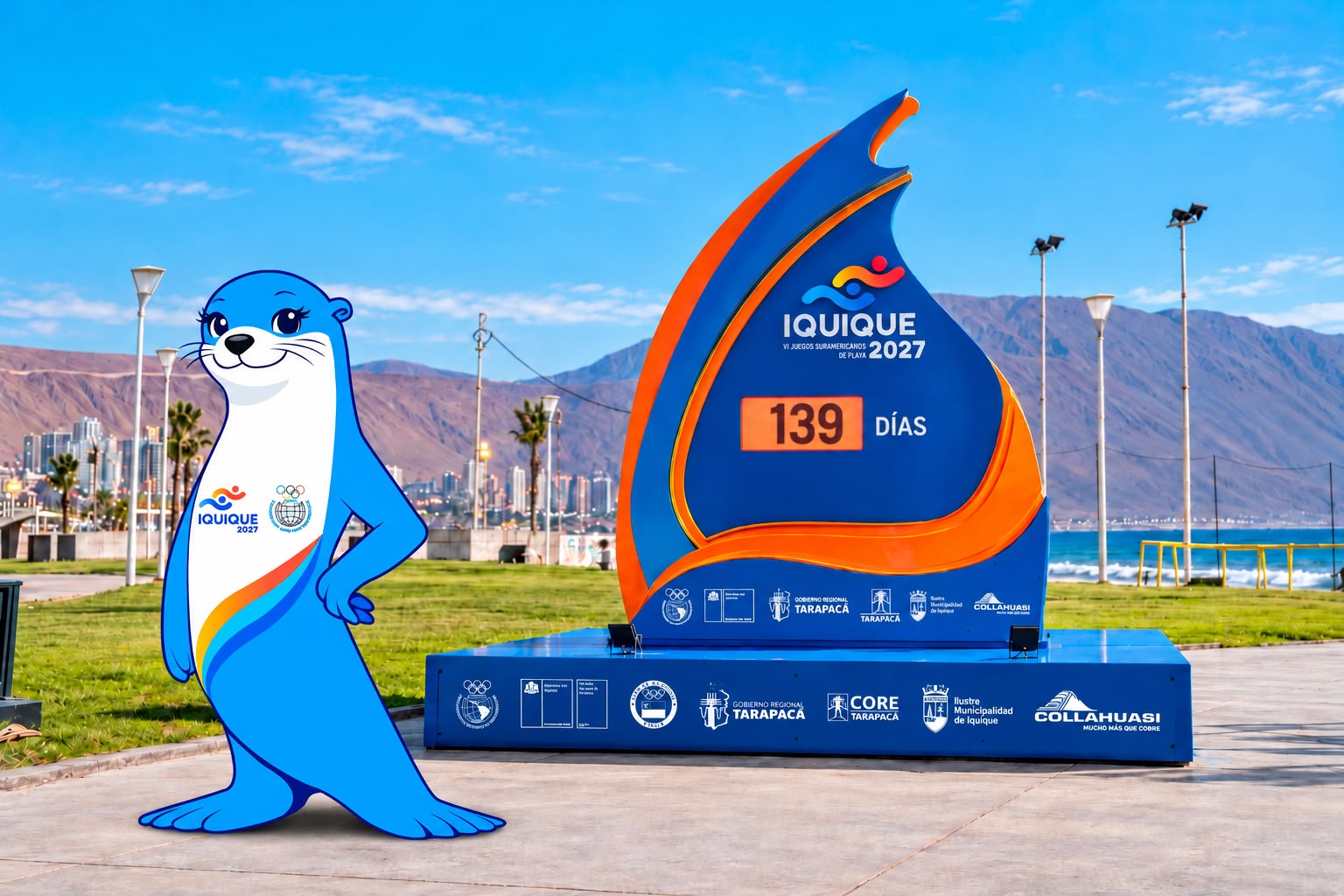 Iquique abre votación ciudadana para elegir el nombre de la mascota de los Juegos Sudamericanos de Playa 2027